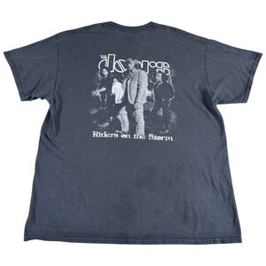 Rock & Death The Doors T-Shirt Mens XL Black Vintage Faded Riders on the Storm